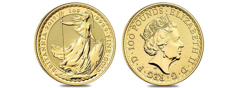 2019 Great Britain 1 oz Gold Britannia Coin .9999 Fine BU