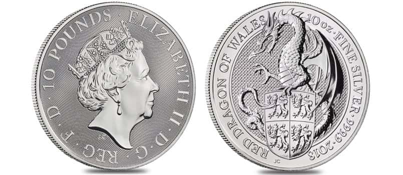 Queen's Beasts - The Red Dragon Coin