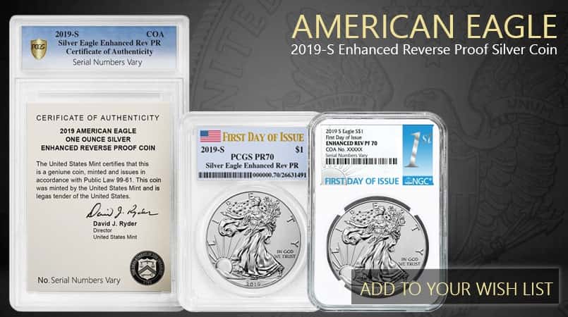 Enhanced reverse proof silver eagles