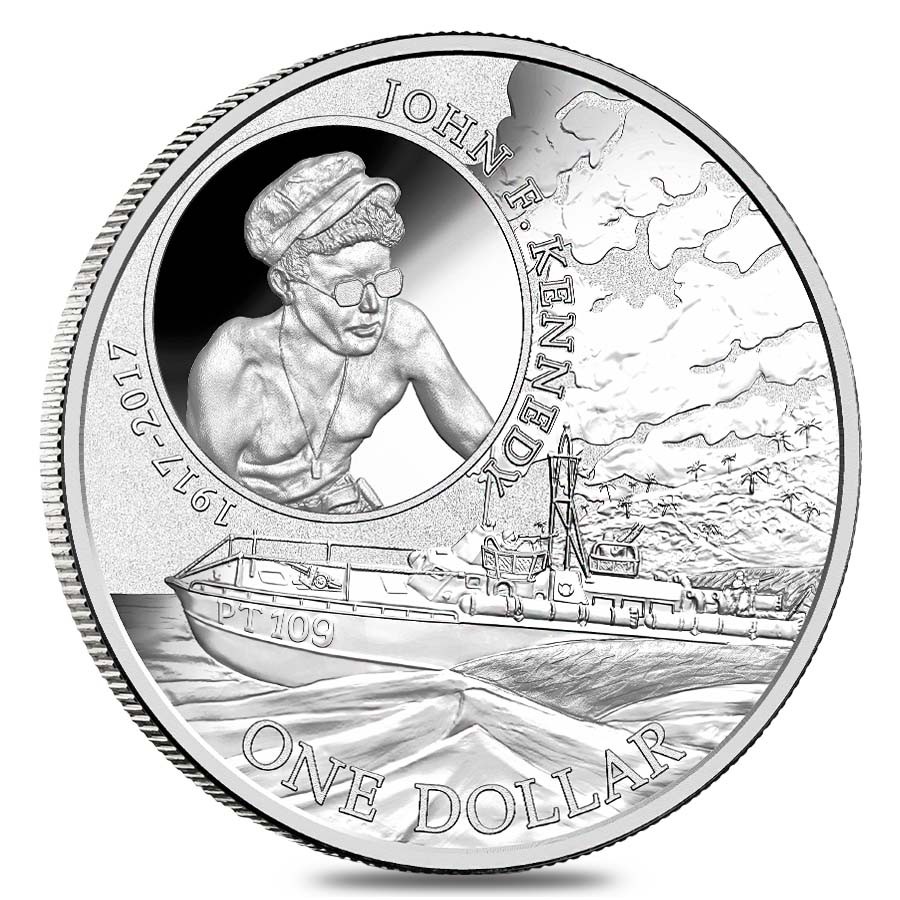 John F. Kennedy JFK Solomon Islands $1 Silver Coins