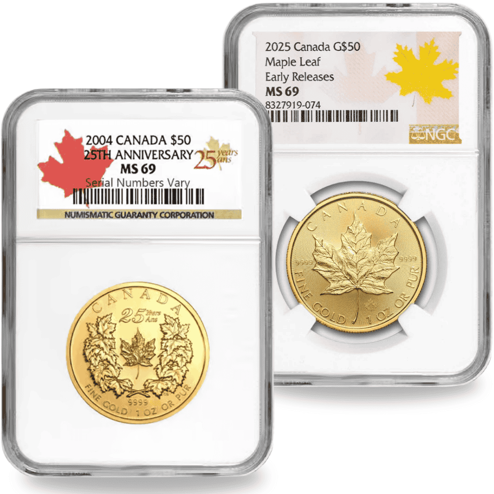Buy Certified Canadian Maple Leaf Gold Coins | Bullion Exchanges