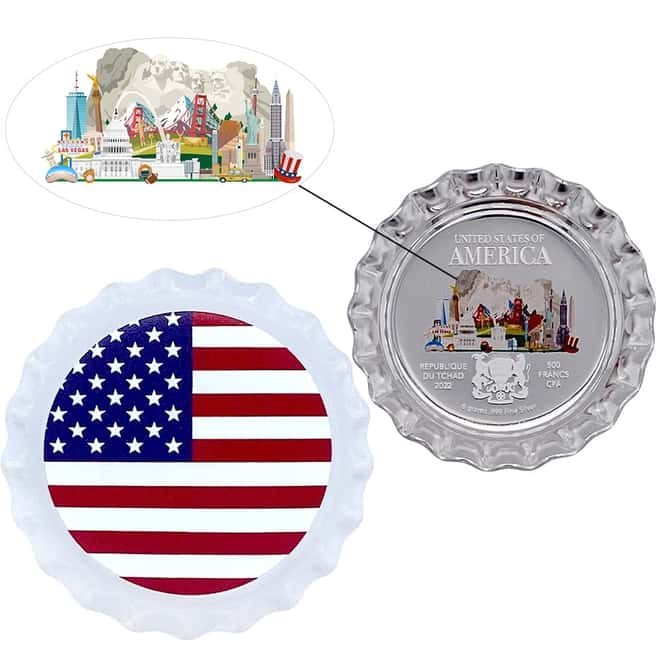 World Landmarks Bottle Caps - Bullion Exchanges