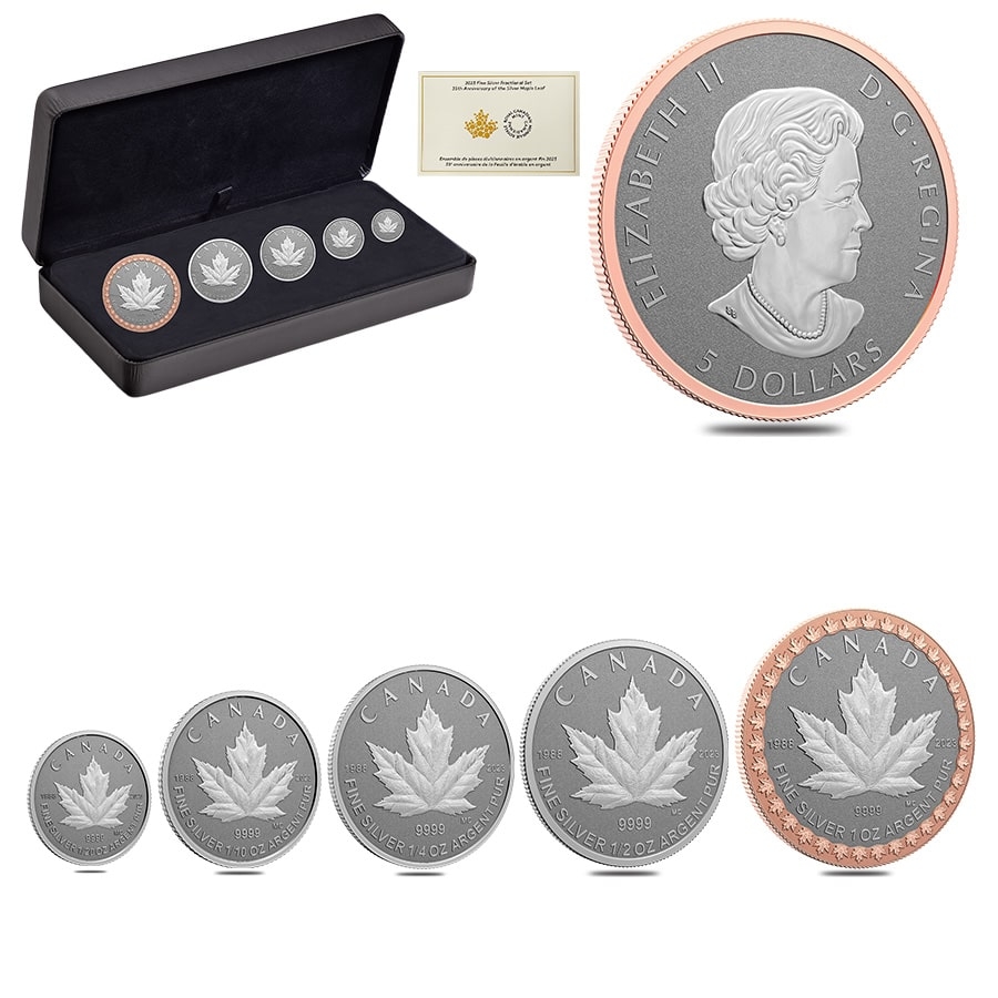 Canada 100 pièces de 5 dollars Elizabeth II, feuille …