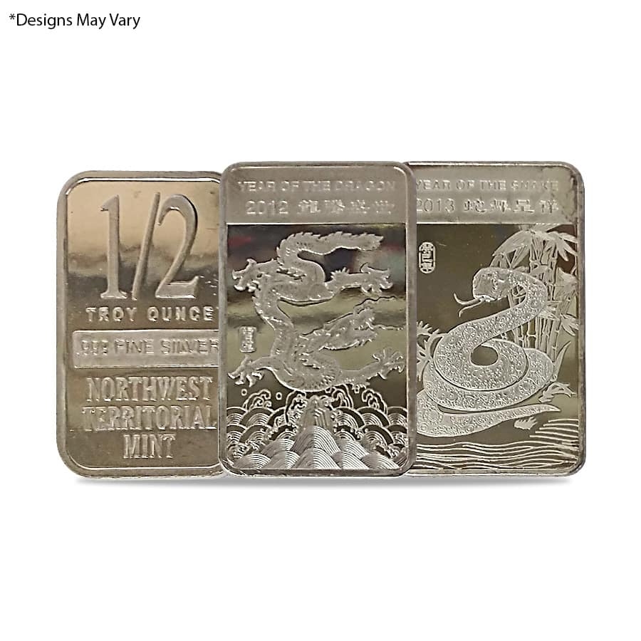 1/2 oz Generic Silver Bars .999 Fine