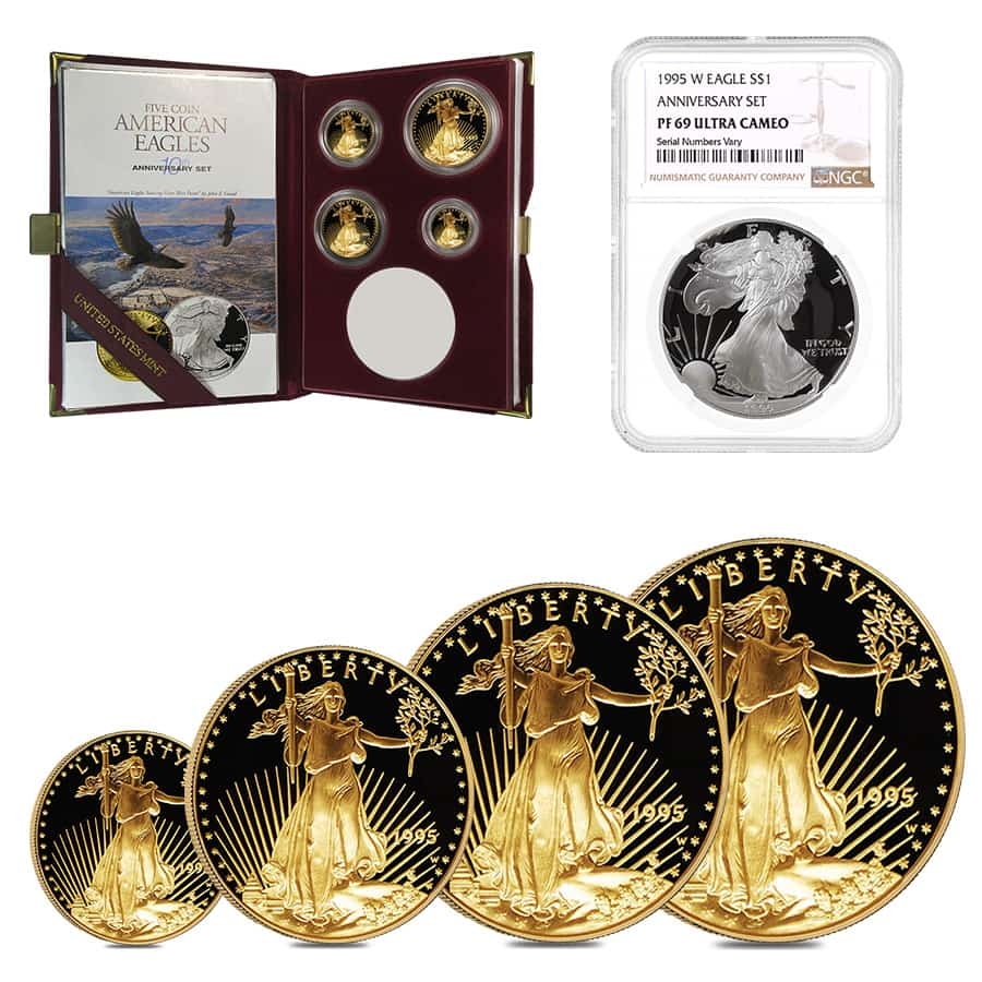 1995 W Proof Gold Silver Eagle Set NGC PF 69 | Bullion Exchanges