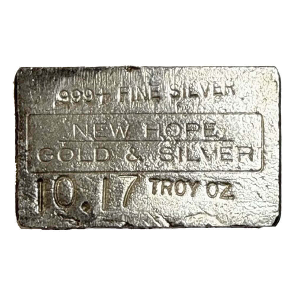 10.17 oz New Hope Gold & Silver Vintage Silver Bar