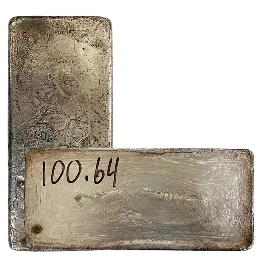 100.64 oz US Treasury Silver Grease Bar