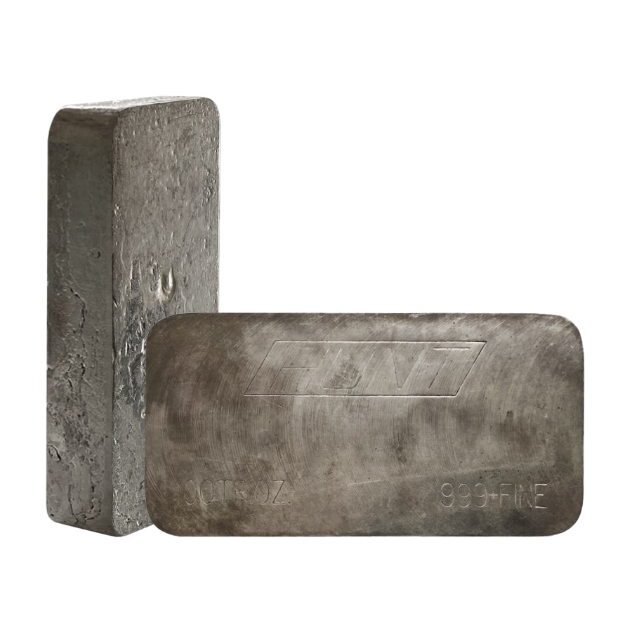 100 oz Hunt Silver Bar .999+ Fine