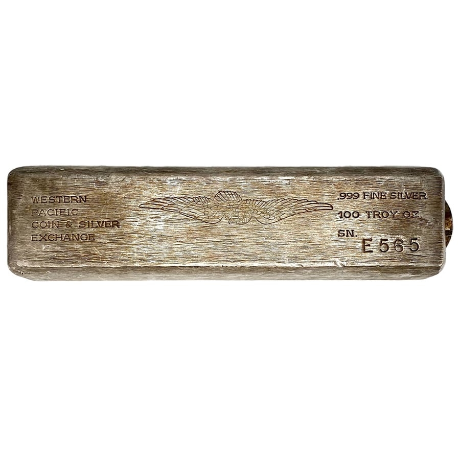 100 oz Western Pacific Exchange Silver Bar | Bullion Exchanges