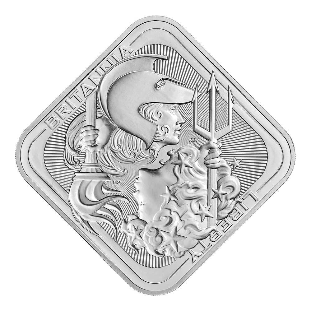 10 oz Royal Mint Britannia and Liberty Silver Bar .9999 Fine