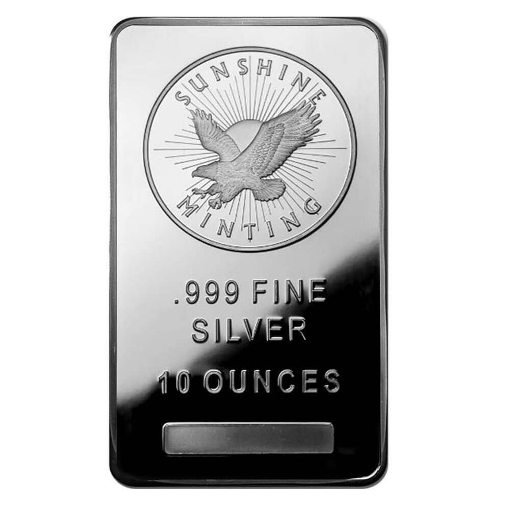 10 oz Sunshine Mint Silver Bar .999 Fine