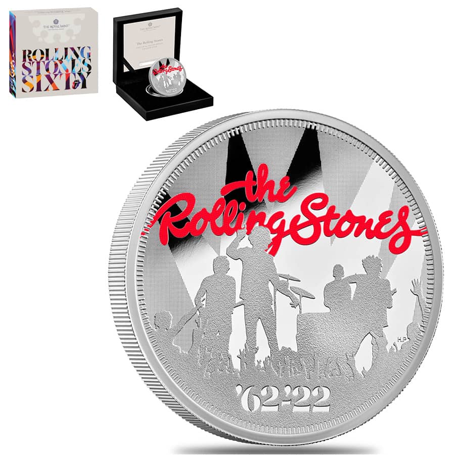 2022 Great Britain 1 oz The Rolling Stones Proof Silver Coin .999