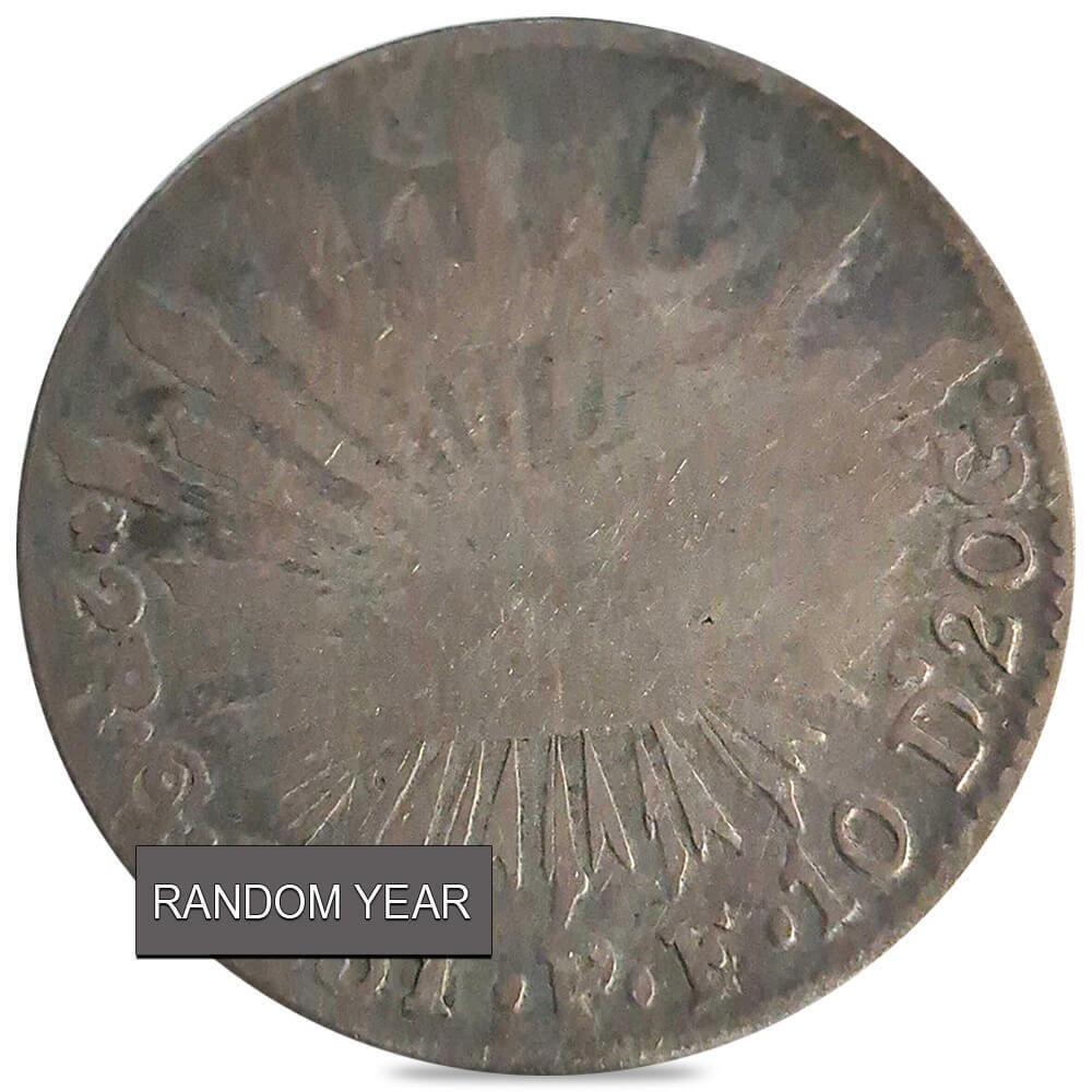 1825-1870 Mexico 2 Reales Silver Coin Cull (Random Year)