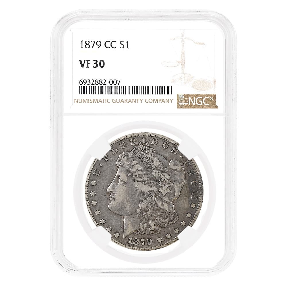 1879-CC Morgan Silver Dollar $1 NGC VF 30 (US Mint)