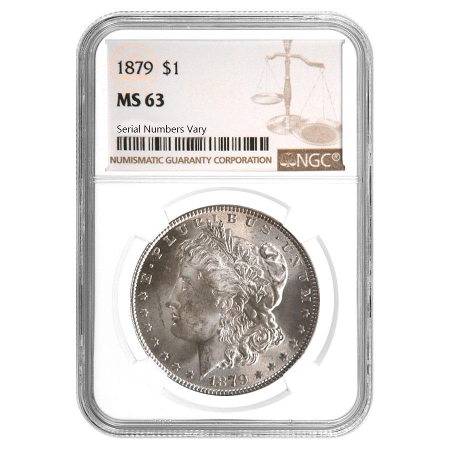 1879 Silver Morgan Dollar NGC MS 63