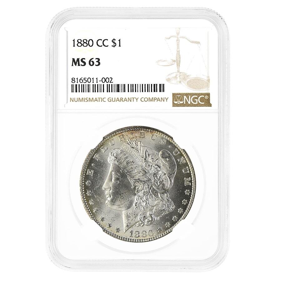 1880-CC Morgan Silver Dollar $1 NGC MS 63