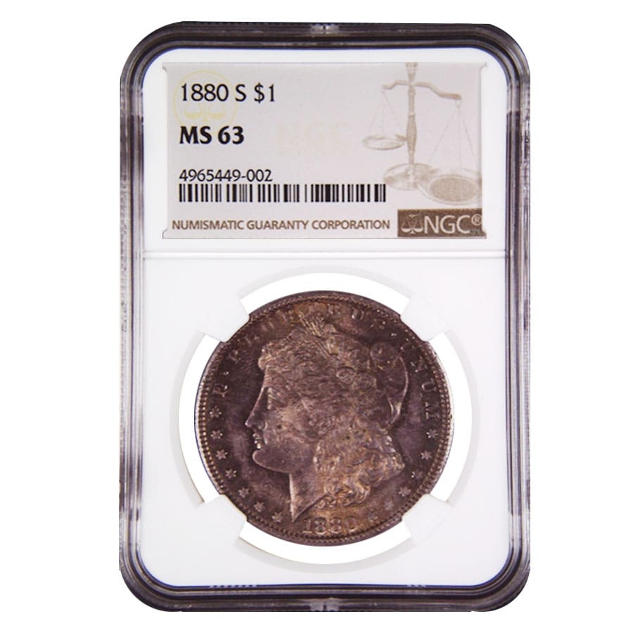1880 S Silver Morgan Dollar NGC MS 63