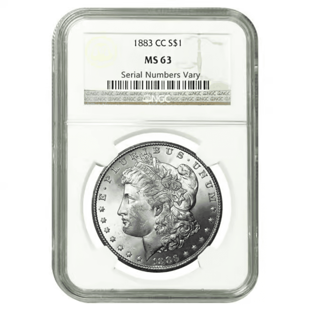1883 CC Silver Morgan Dollar NGC MS 63