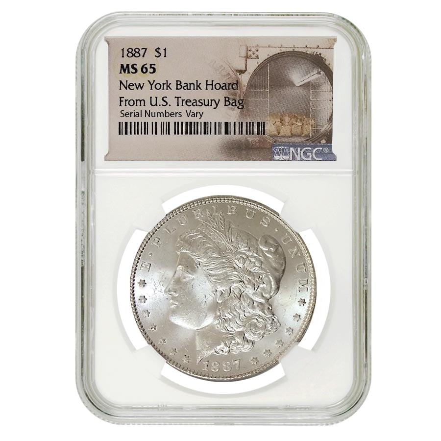 1887 Morgan Silver $1 NGC MS 65 NY Bank Hoard |Bullion Exchanges