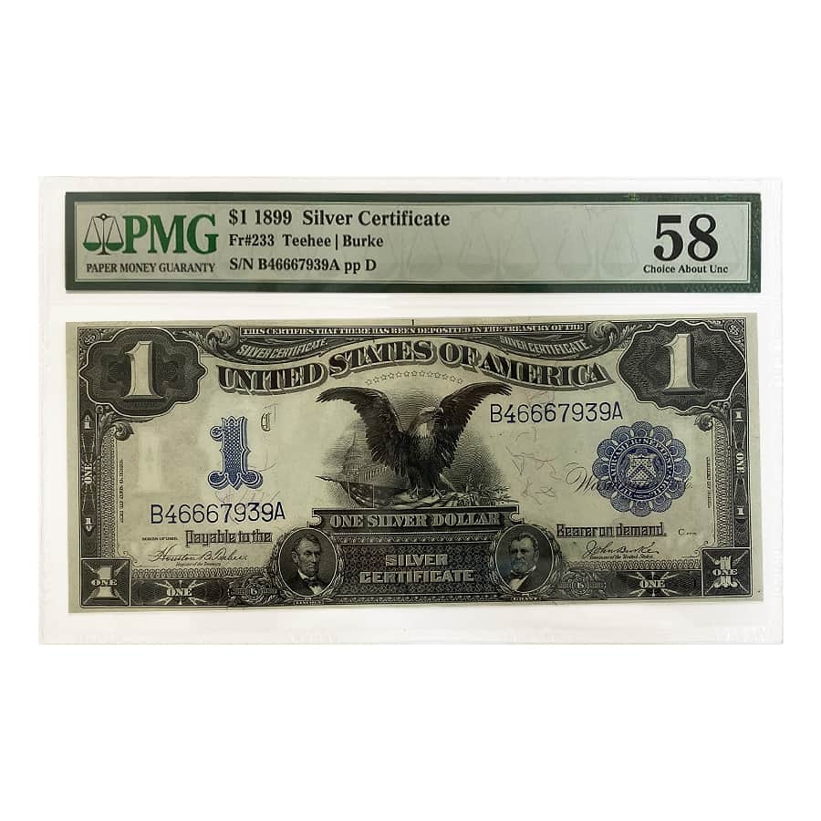 100ドル ホビー HGR 1899 1ドル銀貨証明書 FR.230 ((ブラックイーグル))