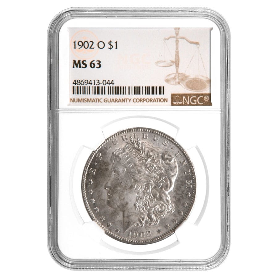 1902 O Silver Morgan Dollar NGC MS 63