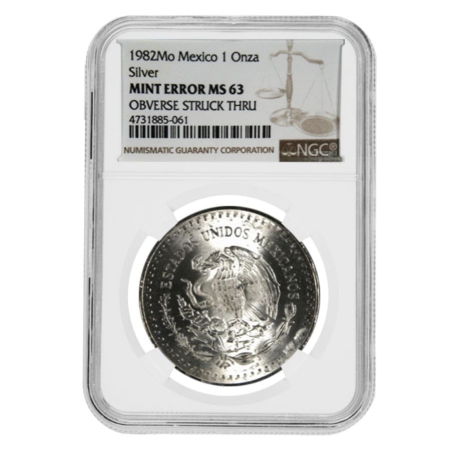 1982 1 oz Libertad NGC MS 63 Obv Error | Bullion Exchanges