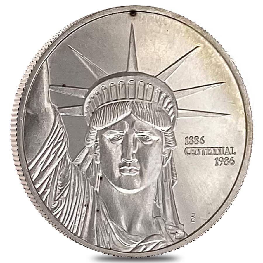1986 1/2 oz Engelhard MTB Liberty Trade Silver Round