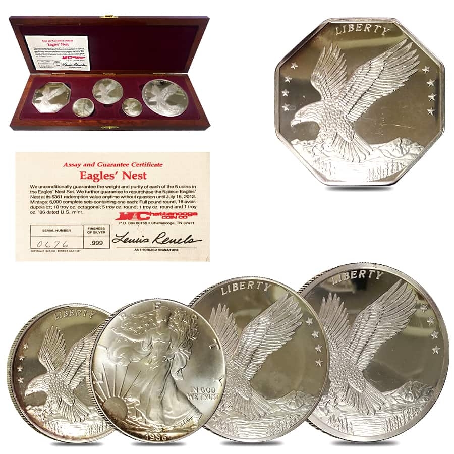 1986 Silver American Eagle's Nest Set | Bullion Exchanges