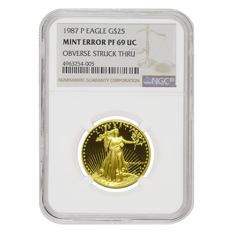 1987 P 1/2 oz $25 Proof Gold American Eagle NGC PF 69 UCAM