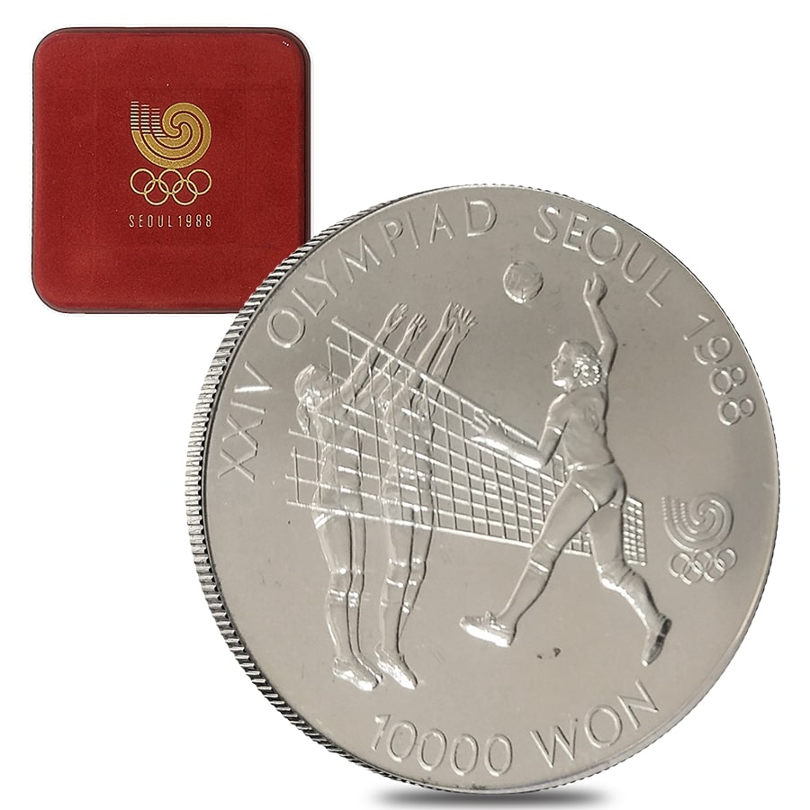 1987 韓国 10000ウォン銀貨 1988_1_oz_silver_korea_seoul_o