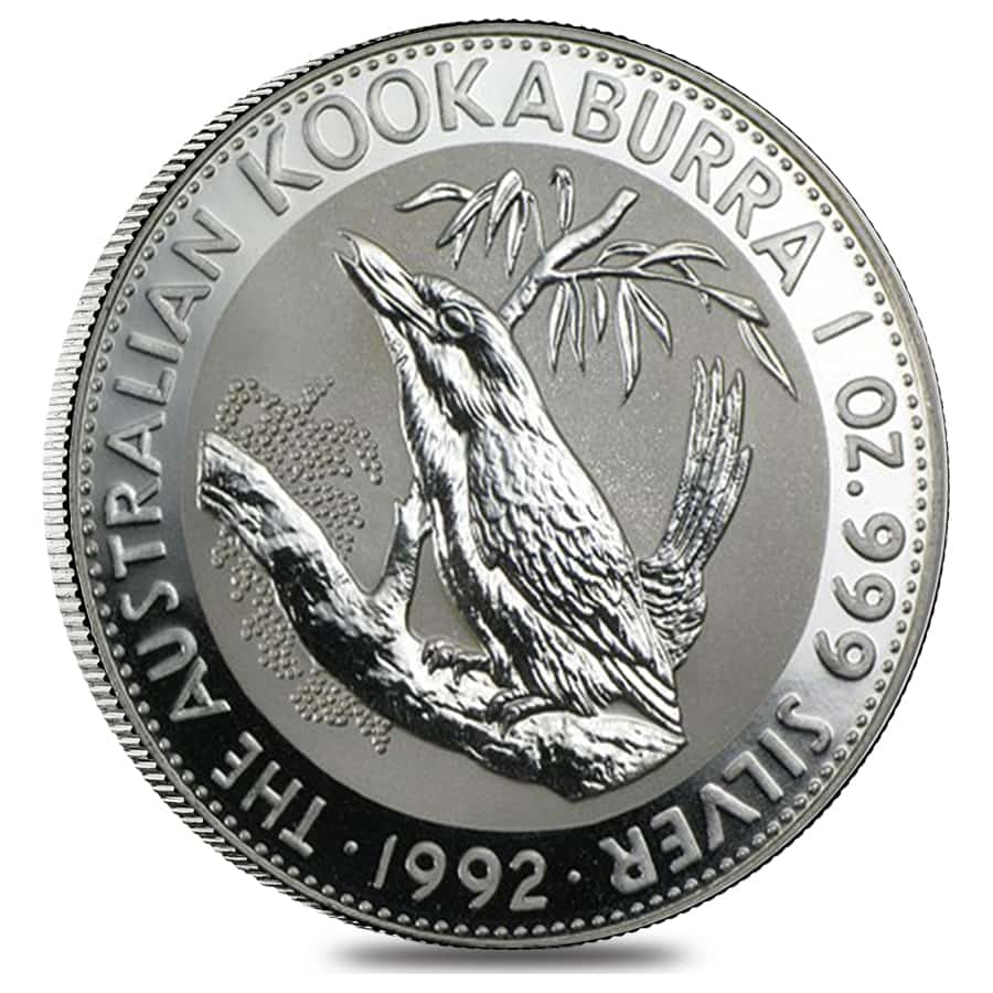 1992 1 oz Silver Australian Kookaburra Perth Mint .999 Fine BU