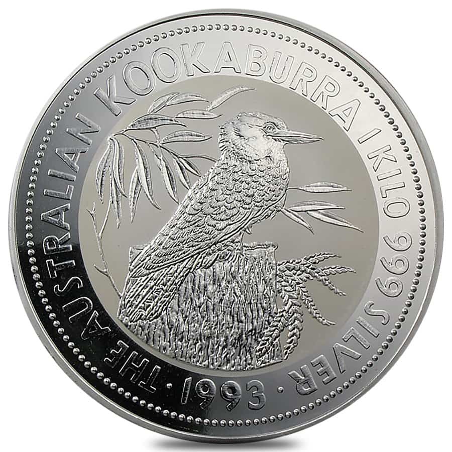 1993 1 Kilo Silver Australian Kookaburra Perth Mint BU