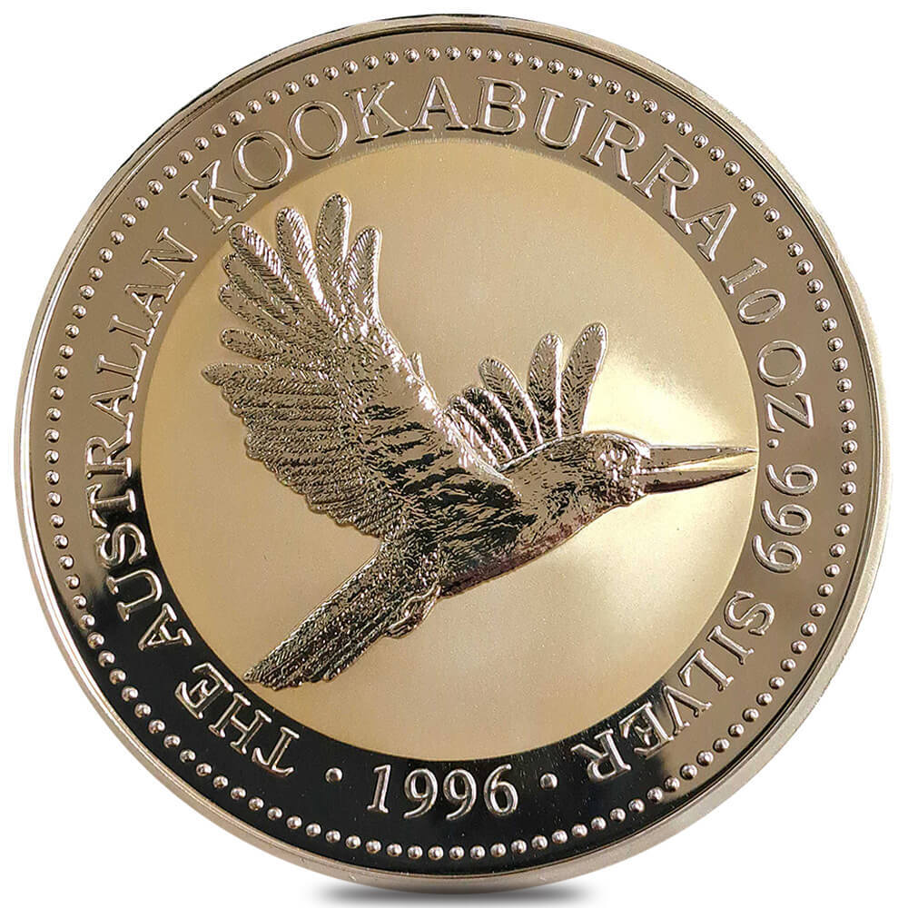 1996 10 oz Silver Australian Kookaburra Perth Mint BU