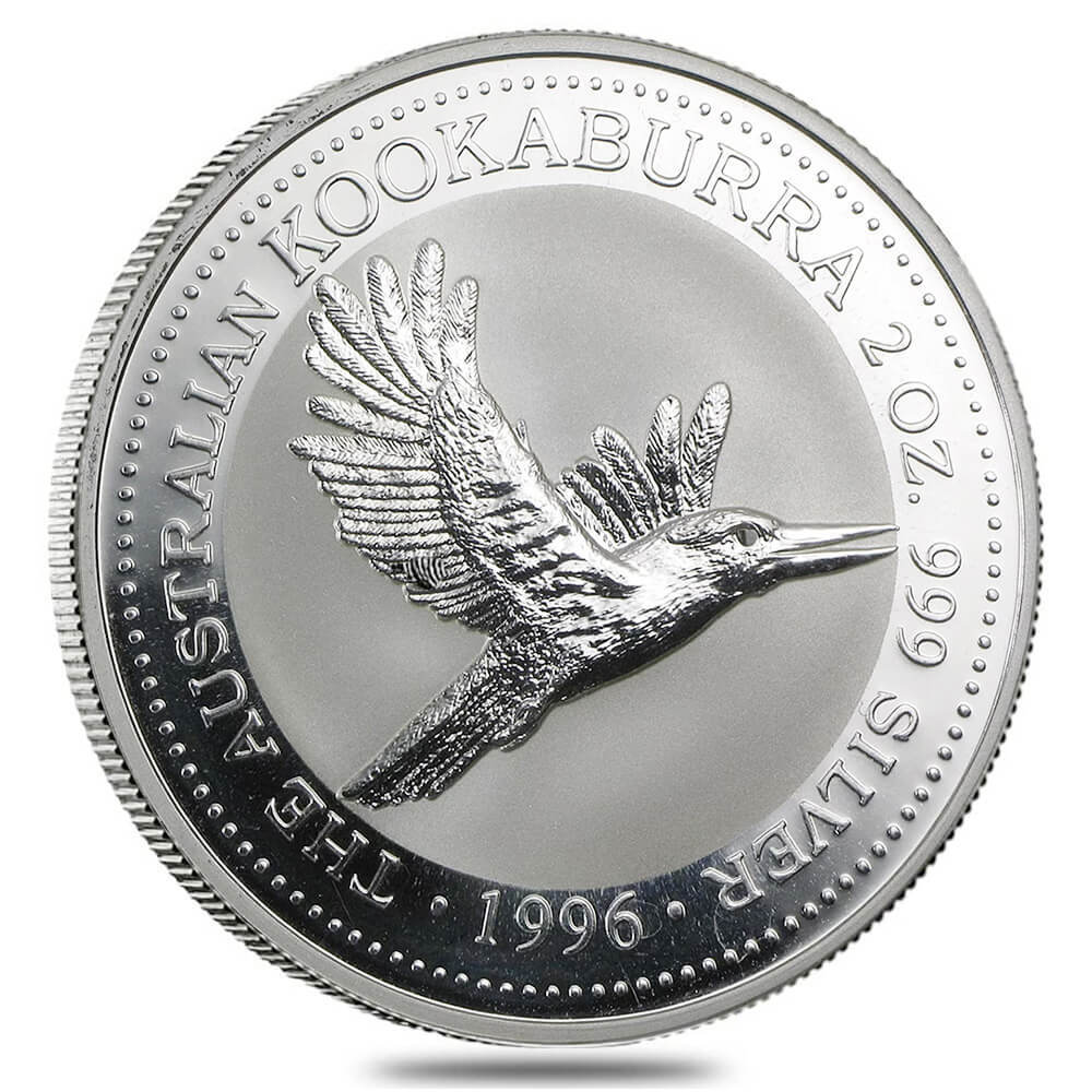 1996 2 oz Silver Australian Kookaburra Perth Mint BU
