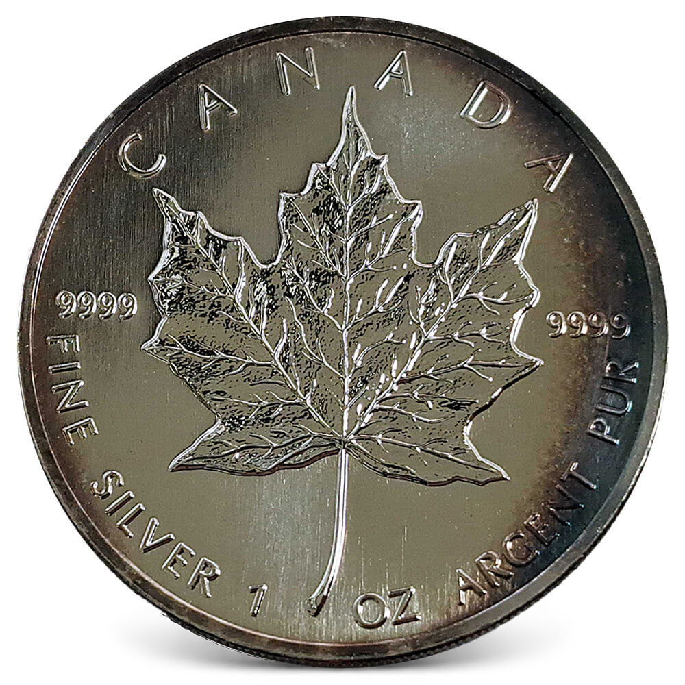 貨幣 Sealed 1997 1 oz silver maple leaf 1997 1 oz Silver Canadian Maple Leaf .9999 Fine $5 Coin BU