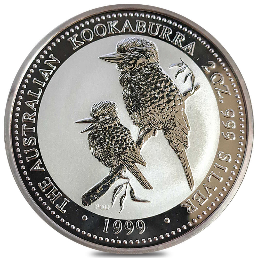1999 2 oz Silver Australian Kookaburra Perth Mint BU
