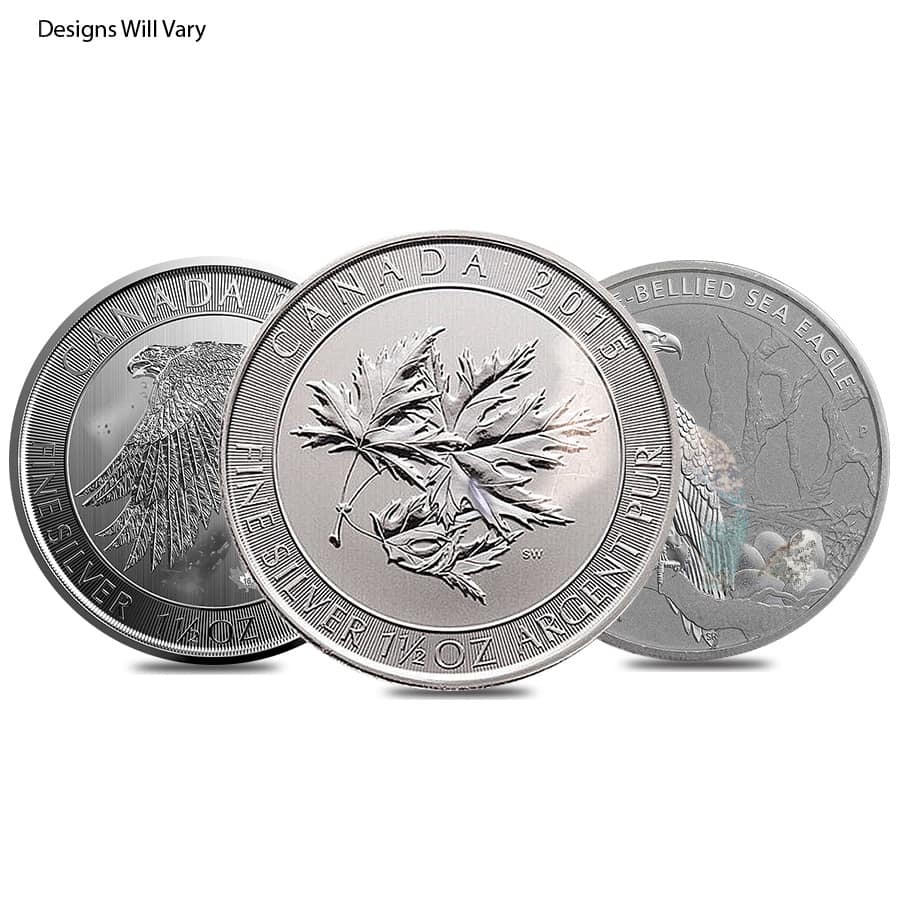 1.5 oz Silver Coin Random Design (Milky, Cull, Damaged, Circulated, Cleaned)