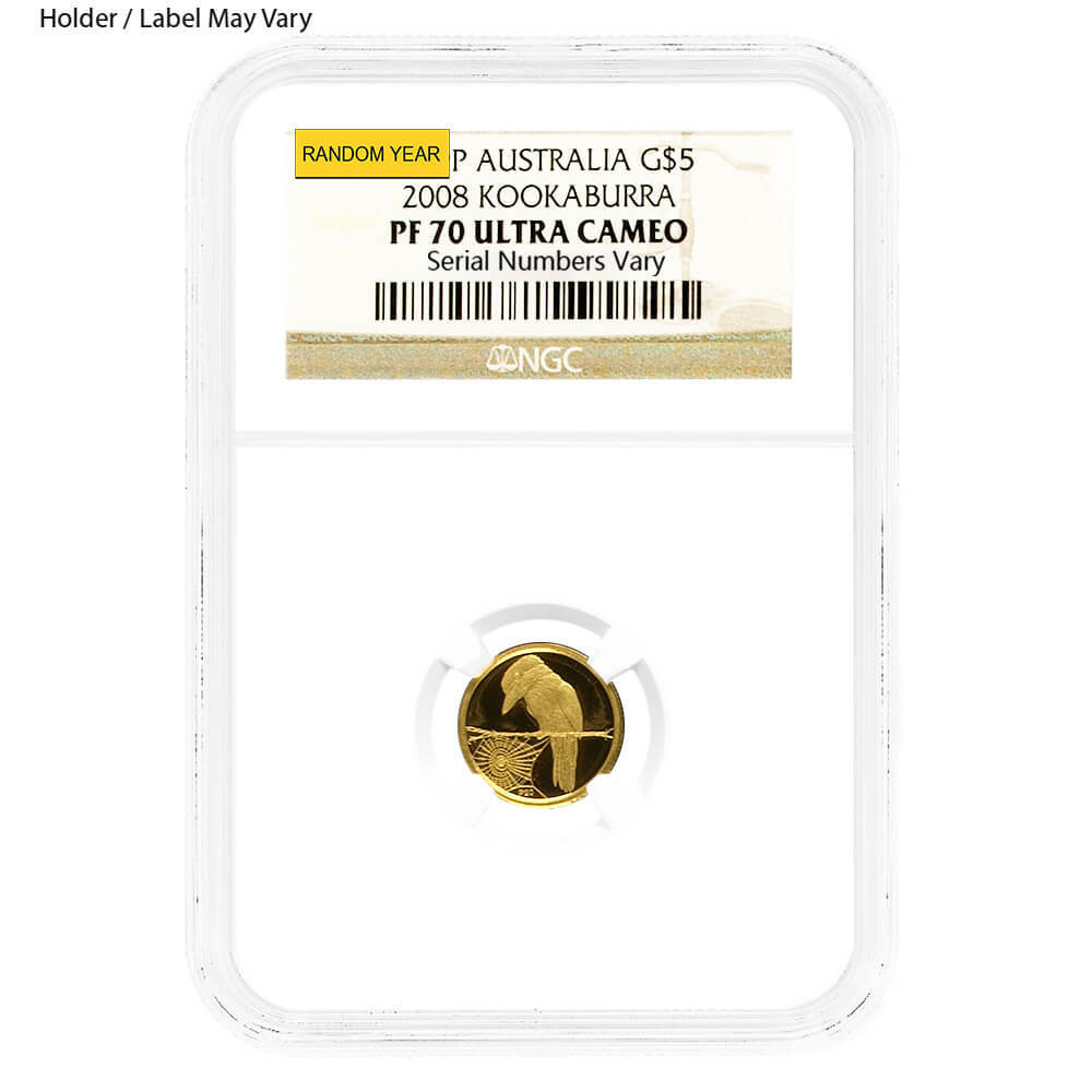 1/20 oz Proof Gold Kookaburra Perth Mint NGC PF 70