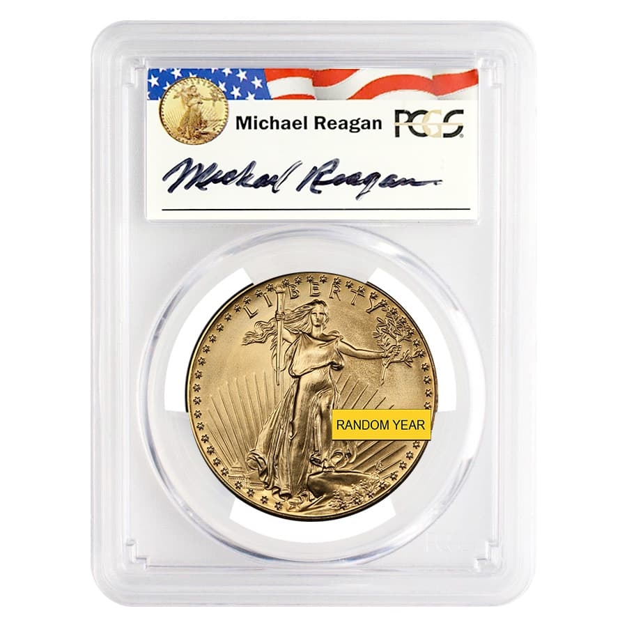 1 oz Gold Eagle PCGS MS 69 Reagan Random Year | Bullion Exchanges