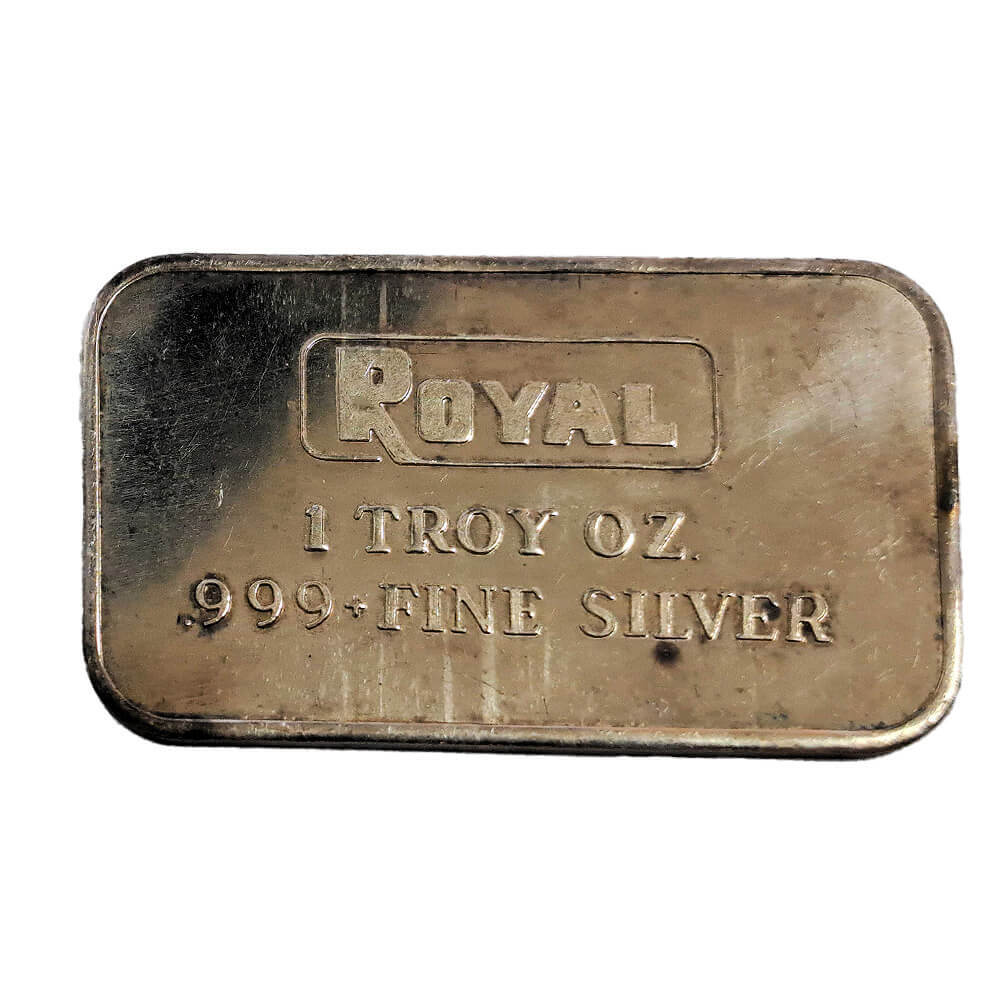 1 oz Engelhard Royal Silver Bar .999+ Fine