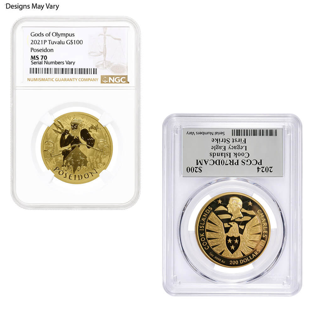 1 oz Gold Coin Random Mint .999+ Fine NGC/PCGS MS/PF 70