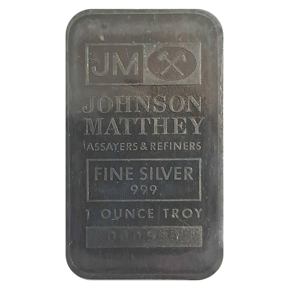 1 oz Johnson Matthey American Heritage Life Insurance Company 25th Ann. Silver Bar .999 Fine