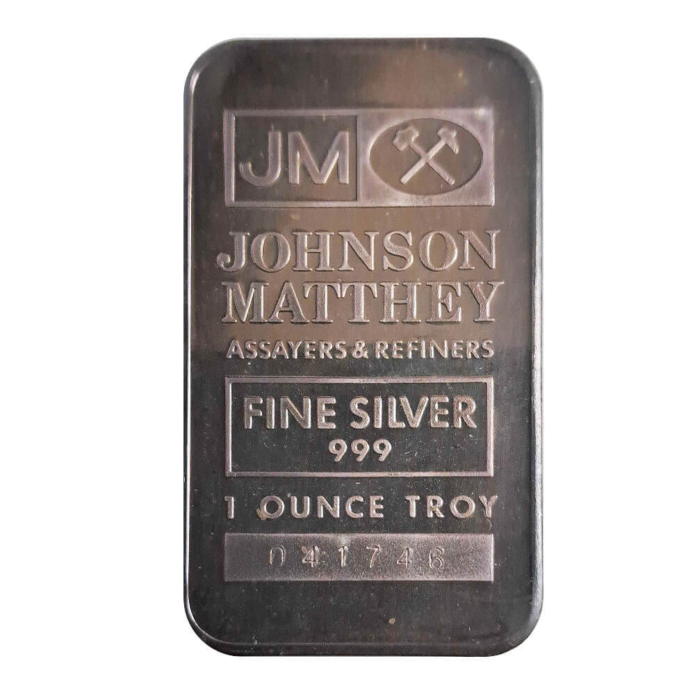1 oz Johnson Matthey TD Bank Silver Bar .999 Fine