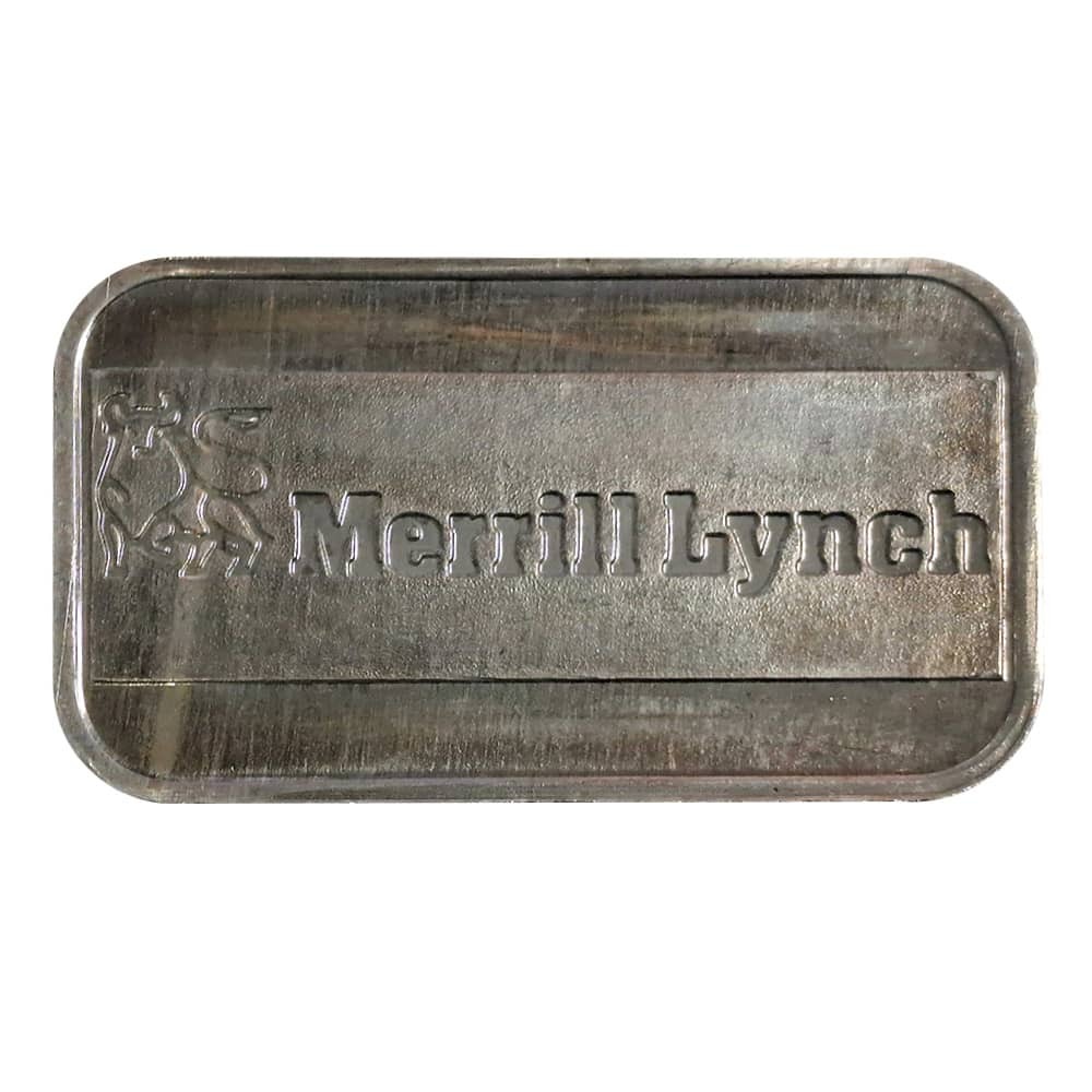 1 oz Merrill Lynch Silver Bar .999 Fine at Bullion Exchanges
