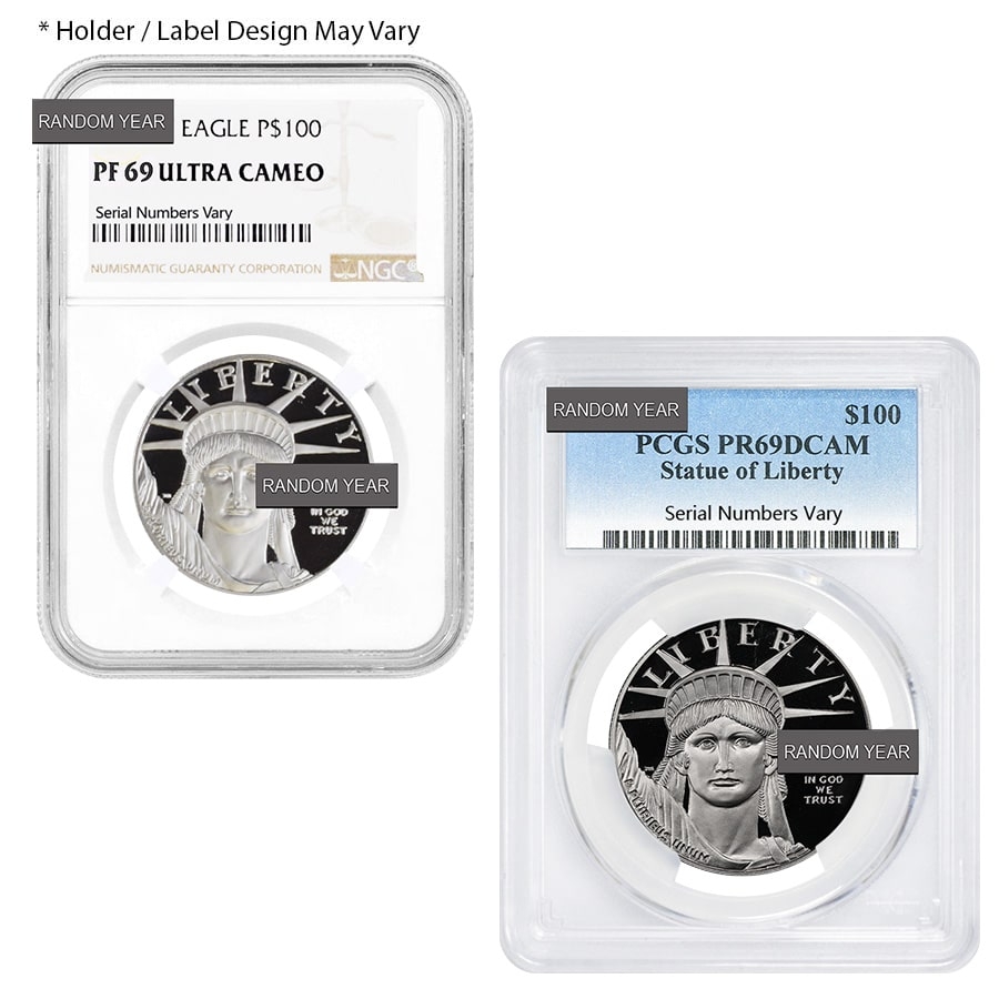 1 oz Platinum Eagle NGC / PCGS PF 69 Random | Bullion Exchanges