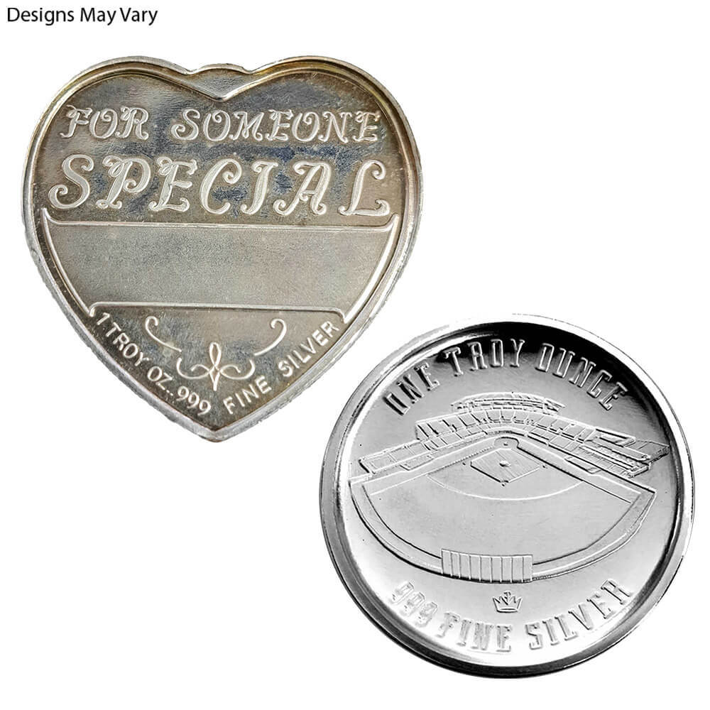 1 oz Silver Shaped Minted Round .999 Fine