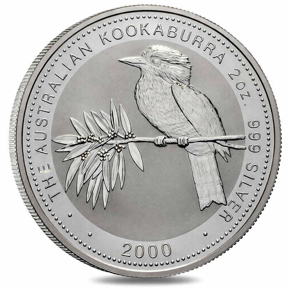 2000 2 oz Silver Australian Kookaburra Perth Mint BU
