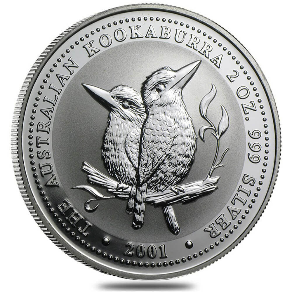 2001 2 oz Silver Australian Kookaburra Perth Mint BU
