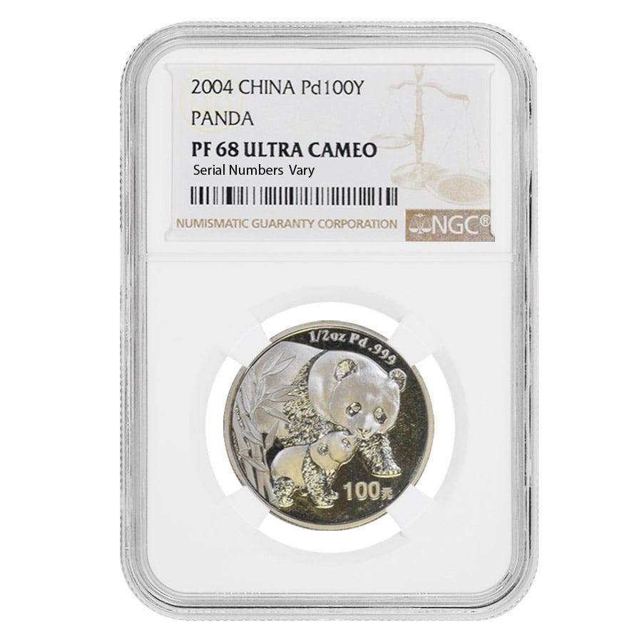 2004 1/2 oz Palladium China Panda NGC PF 68 | Bullion Exchanges