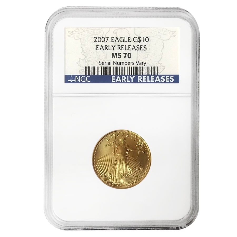 2007 1/4 oz $10 Gold Eagle NGC MS 70 ER | Bullion Exchanges
